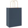 vidaXL Papieren zakjes 50 st met hengsels 21x11x28 cm blauw