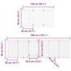vidaXL Hondenhek inklapbaar met deur 9 panelen 450 cm populierhout wit