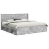 vidaXL Bedframe met opbergruimte en hoofdbord Betongrijs 180 x 200 cm