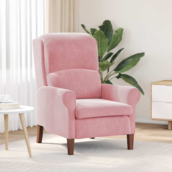 vidaXL Fauteuil Roze 76 x 94 x 102 cm Fluweel