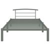 vidaXL Bedframe metaal grijs 90x200 cm