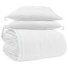 vidaXL Dekbed Set met kussen 3 pcs Wit Donsveertjes