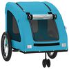 vidaXL Hondenfietstrailer oxford stof en ijzer blauw