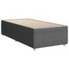 vidaXL Boxspring met matras stof donkergrijs 100x200 cm