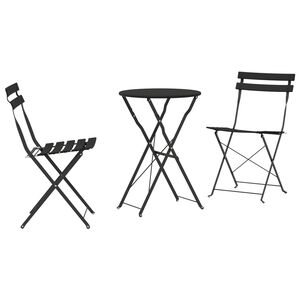 vidaXL Vouw Bistro Set 3 pcs Antraciet Staal