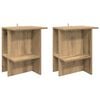 vidaXL Salontafel 2 st Artisanaal eiken 40 x 30 x 49 cm Bewerkt hout