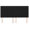 vidaXL Hoofdbord zwart 180x5x118/128 cm stof