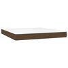 vidaXL Boxspring met matras stof donkerbruin 200x200 cm