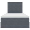 vidaXL Opbergbed met LED met matras Donkergrijs 120 x 200 cm Fluweel