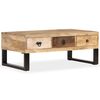 vidaXL Salontafel met 3 lades 90x50x35 cm massief mangohout