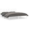 vidaXL Bedframe met hoofdbord metaal wit 200x200 cm