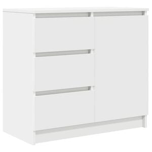 vidaXL Dressoir met lade 71x35x65 cm spaanplaat wit