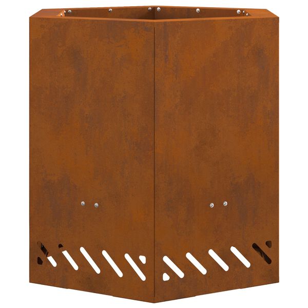 vidaXL Rookloze Vuurschaal Bruin 48 x 48 x 51 cm Staal