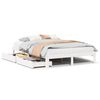 vidaXL Bedframe met lades massief grenenhout wit 140x200 cm