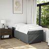 vidaXL Boxspring met matras stof donkergrijs 100x200 cm