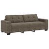 vidaXL 3-Zits Bank Donkergrijs 220 cm Nep Suede Leer