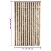 vidaXL Vliegengordijn 118x220 cm chenille donkerbruin en beige
