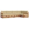 vidaXL Buiten bankenset met kussen 5 pcs Natuurlijk en Beige