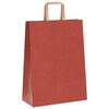 vidaXL Papieren zakken 250 st met hengsels 26x12x35 cm rood