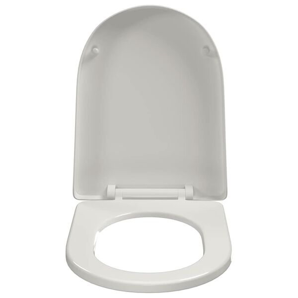 vidaXL Toiletbril soft-close vierkant wit
