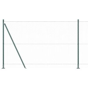 vidaXL zeshoekig gaashek met betonnen voetstuk 100 x 1,4 m Groen Mesh