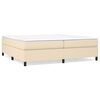 vidaXL Boxspring bed stof cr&egrave;mekleurig 200x200 cm
