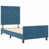 vidaXL Boxspringbed met hoofdeinde Donkerblauw 90 x 190 cm Fluweel