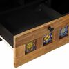 vidaXL TV-kast met lade Naturel 100 x 33,5 x 46 cm Massief Mango Hout