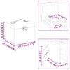 vidaXL Sieradendoosje 4laags spiegel afsluitbaar 22,5x17,5x16,5 cm wit