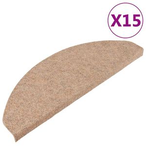 vidaXL Trapmatten zelfklevend 15 st 65x22,5x3,5 cm beige