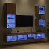 vidaXL TV Wand Eenheden met LED 5 pcs Artisan Eiken Bewerkt hout