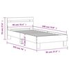 vidaXL Bedframe met hoofdbord en LED bruin eikenkleur 90x190 cm