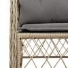 vidaXL 9-delige Tuinset met kussens poly rattan gemengd beige