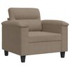 vidaXL Fauteuil 60 cm microvezelstof taupe