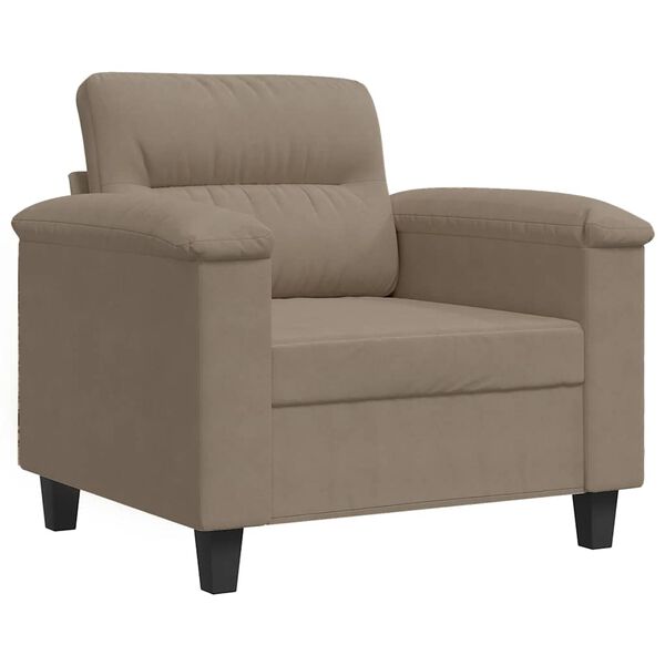 vidaXL Fauteuil 60 cm microvezelstof taupe