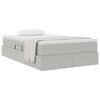 vidaXL Opbergbed met matras met matras Lichtgrijs 120 x 200 cm Fluweel