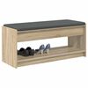 vidaXL Halbank met kussen met plank Sonoma Eiken 103 x 38 x 45 cm