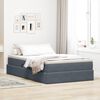vidaXL Opbergbed met matras Donkergrijs 120 x 190 cm Fluweel