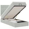 vidaXL Ottoman bed met matrassen 90x200cm fluweel lichtgrijs