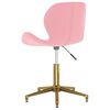 vidaXL Eetkamerstoelen draaibaar 2 st fluweel roze