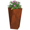 vidaXL Plantenbak 2 pcs Roestig 40 x 40 x 75 cm Cortenstaal