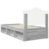 vidaXL Bedframe Grijs Sonoma 100 x 200 cm Massief grenenhout