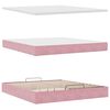 vidaXL Ottoman bed met matras 180x200 cm fluweel roze