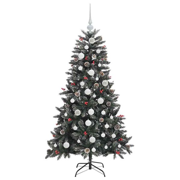 vidaXL Kunstkerstboom met 150 LED Groen 150 cm PVC en Plastic en Staal