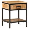 vidaXL Nachtkastje met lade Bruin 40 x 35 x 50 cm Massief mangohout