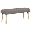 vidaXL Kanaal-geplooide bank Taupe 110 x 40 x 46 cm Stof