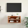 vidaXL Wandkast met plank Wasbruin 60 x 30 x 30 cm Massief grenenhout