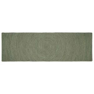 vidaXL Vloerkleden Olijfgroen 80 x 200 cm Jute