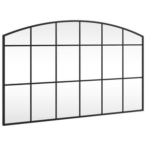 vidaXL Wandspiegel boog 100x60 cm ijzer zwart