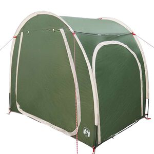 vidaXL Fietstent met dak met opslag Groen 218 x 156 x 180 cm